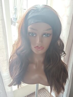 Chelsea Smith Crowns Medium Length Headband Wig in Brown
